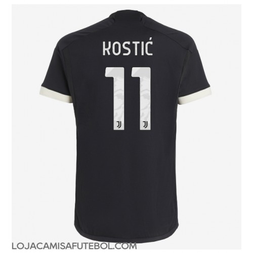 Camisa de Futebol Juventus Filip Kostic #11 Equipamento Alternativo 2023-24 Manga Curta